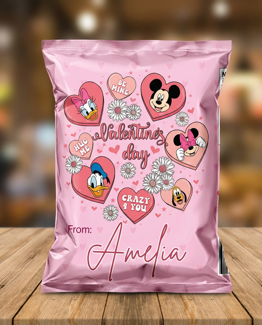 Valentine's Custom Potato Chip Bags-18pk
