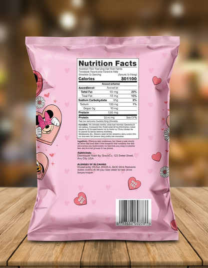 Valentine's Custom Potato Chip Bags-18pk